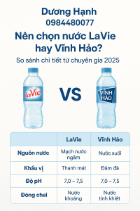 So Sánh Nước Lavie Và Nước Vĩnh Hảo