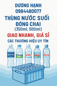 Thùng Nước Suối Đóng Chai (350ml, 500ml) - Giao Nhanh, Giá Sỉ